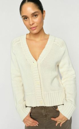 Mos Mosh Strickjacke, Wollweiss creme ecru, Gr. S, neuwertig