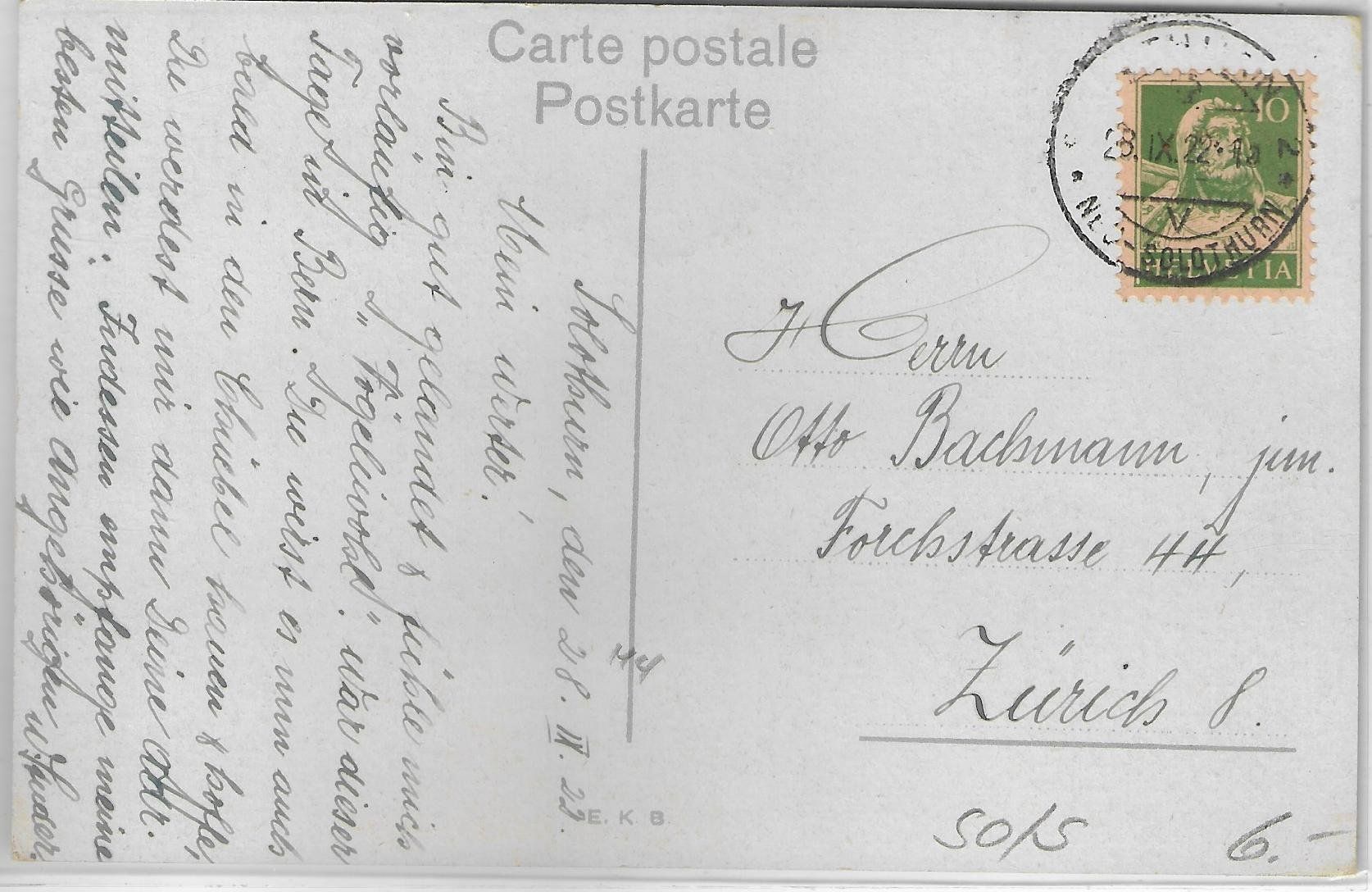 Ansichtskarten: Solothurn - Generalansicht - Litho – Gebraucht aus Ettingen von Kartenplanet 1