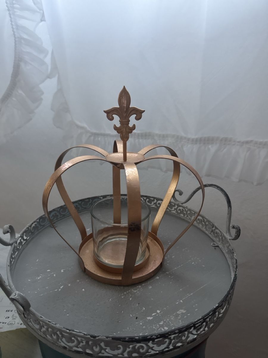 Portacandele: Windlicht Krone 👑 mit Glas – Usato da Schaffhausen venduto da Ibag