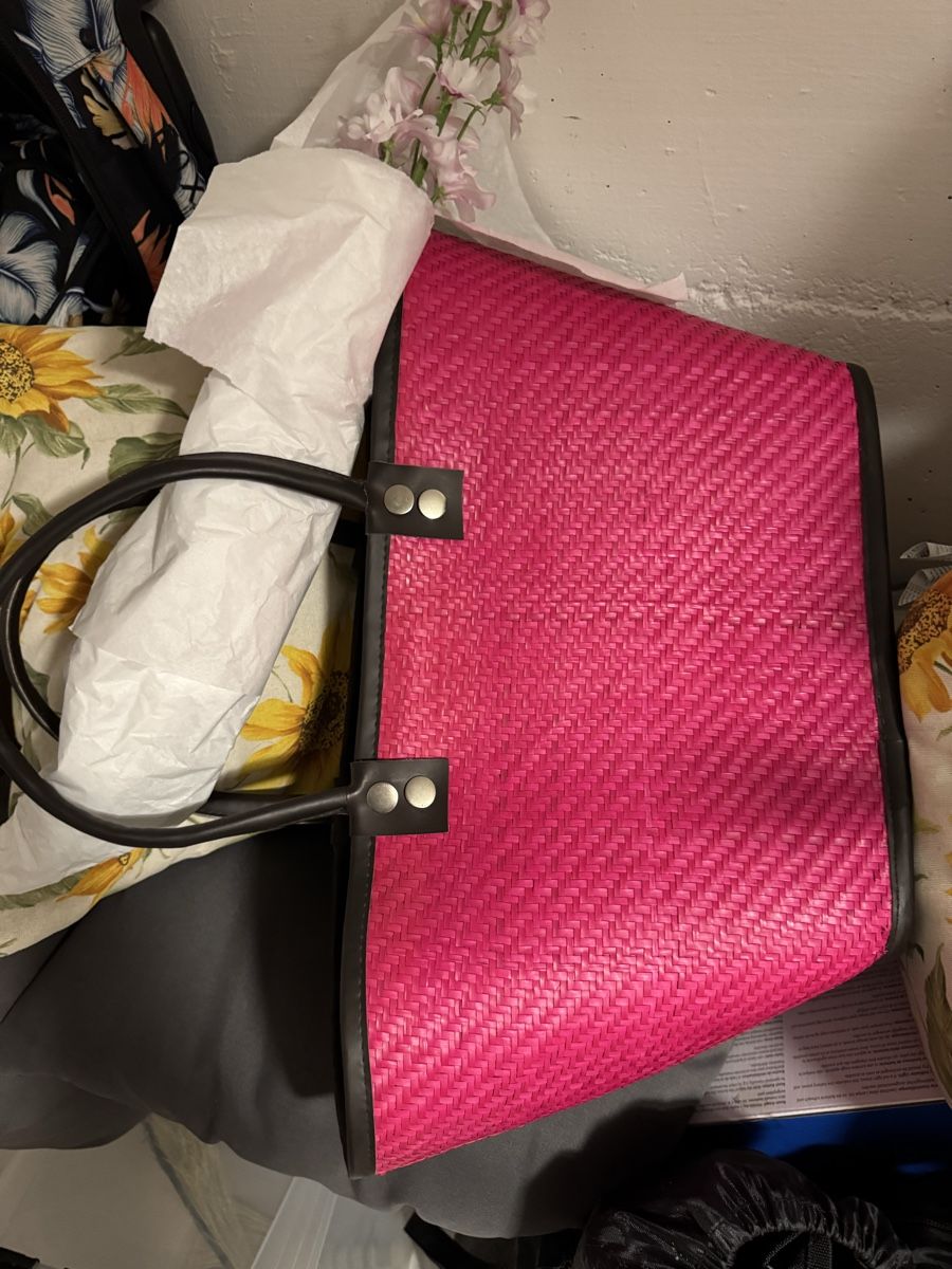 Borse da donna: Stroh-Tasche mit Lederbordüre, mit Innentasche – Nuovo (secondo la descrizione) da Holziken venduto da BlackCrow 1