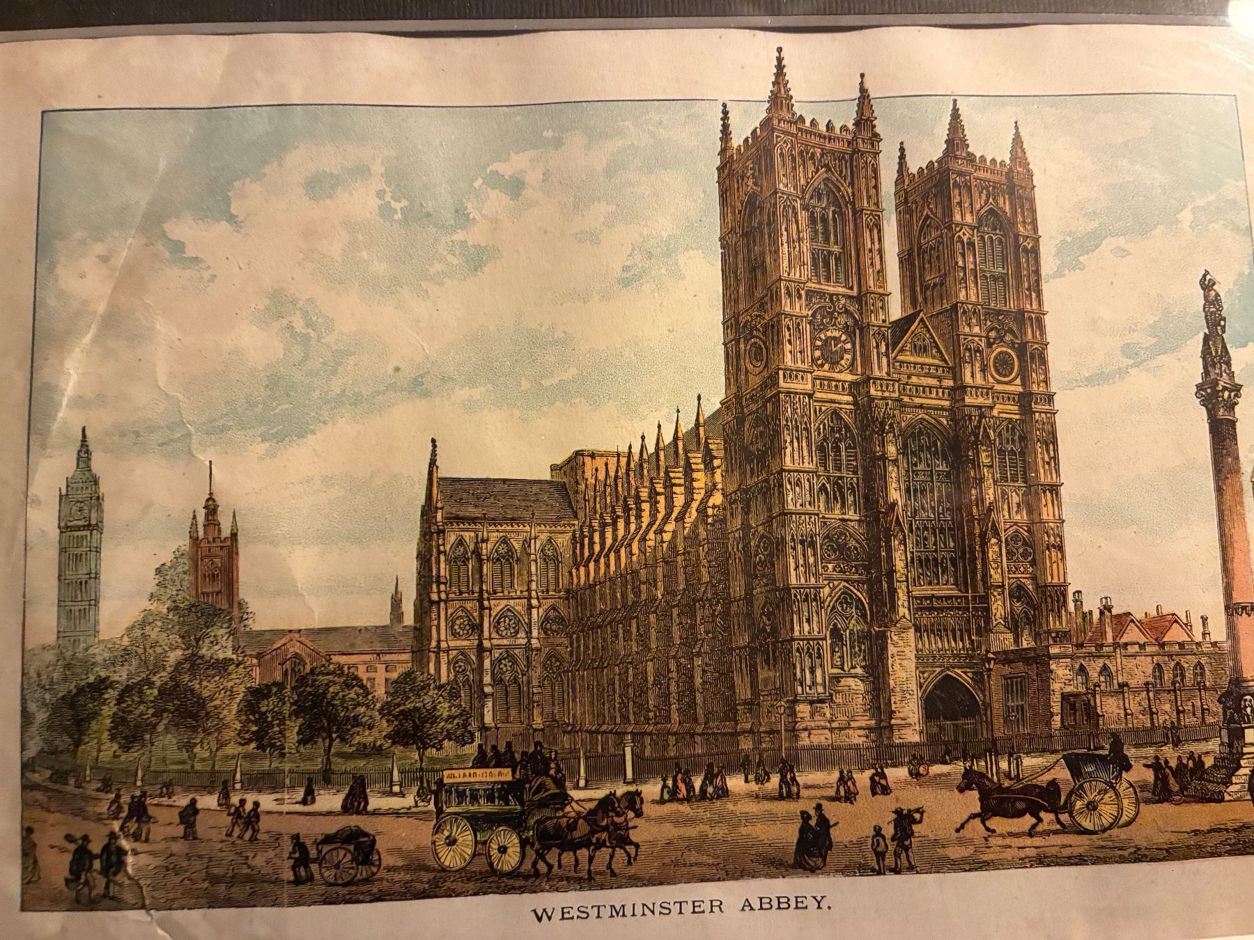 Gravures: Gravure ancienne Westminster Abbey Londres – D'occasion à Paudex par micinque 3