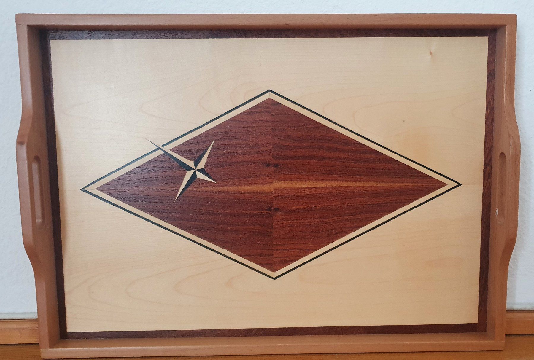 Set di piatti: Serviertablett, Holz, gewachst – Nuovo (secondo la descrizione) da Zürich venduto da Vesco01 1