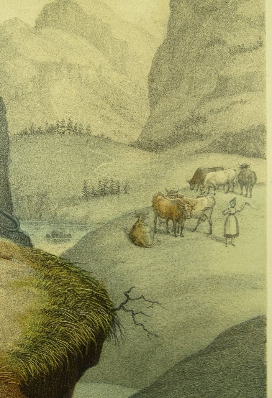 Grafica & Litografie: GEMSENJÄGER LITHOGRAPHIE UM 1860 – Usato da Grüningen venduto da Kartensammler 2
