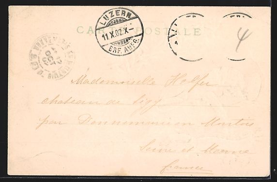 Cartoline postali: Litho Luzern, Löwendenkmal, Schweizer W – Usato da Berlin venduto da bartko-reher 1