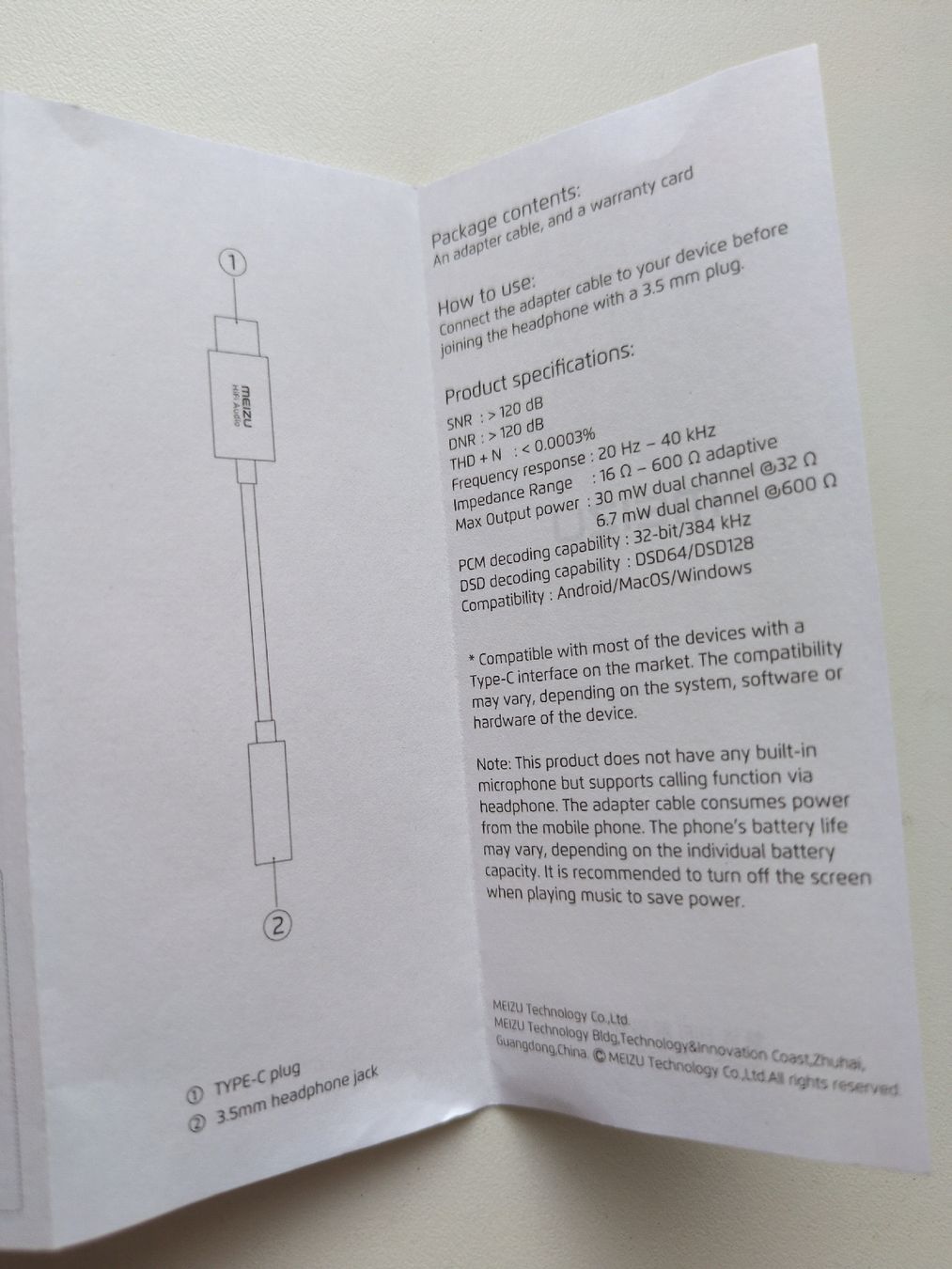 Unità & Adattatore: Meizu HiFi DAC - USB-C zu 3.5mm Adapter – Nuovo (secondo la descrizione) da Meilen venduto da Frensch7 1