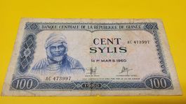 Guinea 100 Sylis Banknote 1980 - Seltenes Sammlerstück