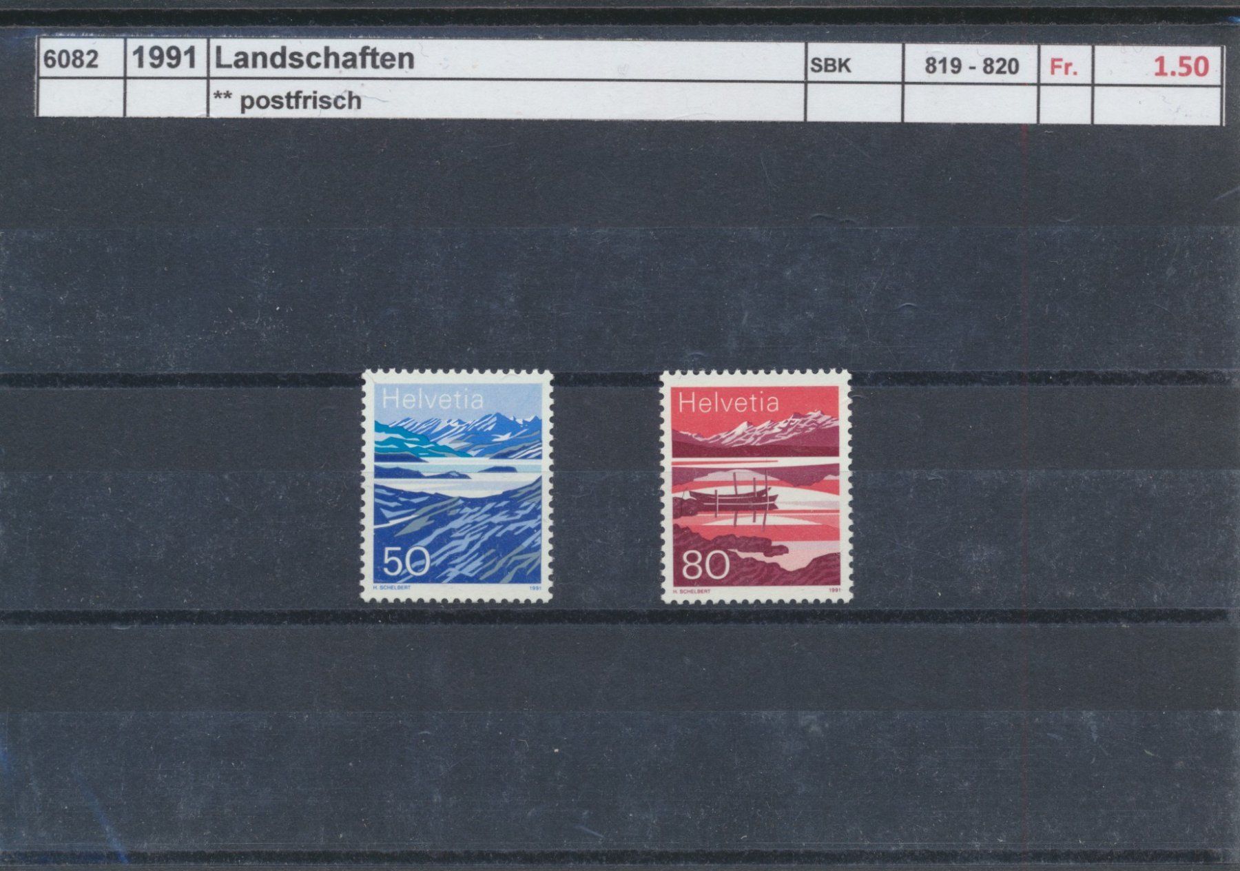Tous les timbres: 1991 " Landschaften", ** postfrisch – Neuf (Voir description) à Winterthur par Zupogeru