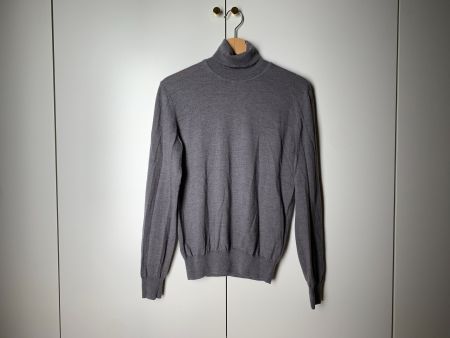 Boggi Rollkragenpullover 100% Schurwolle Grau, M fällt klein