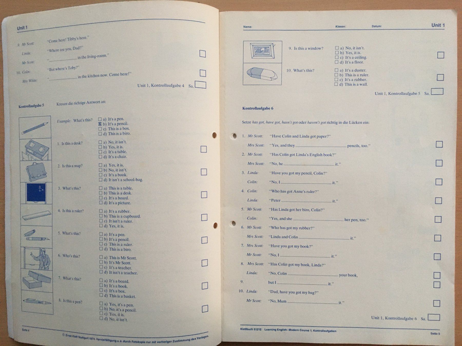 Libri: Learning English - Kontrollaufgaben, Band 1 – Usato da Grenchen venduto da Kogi7 3