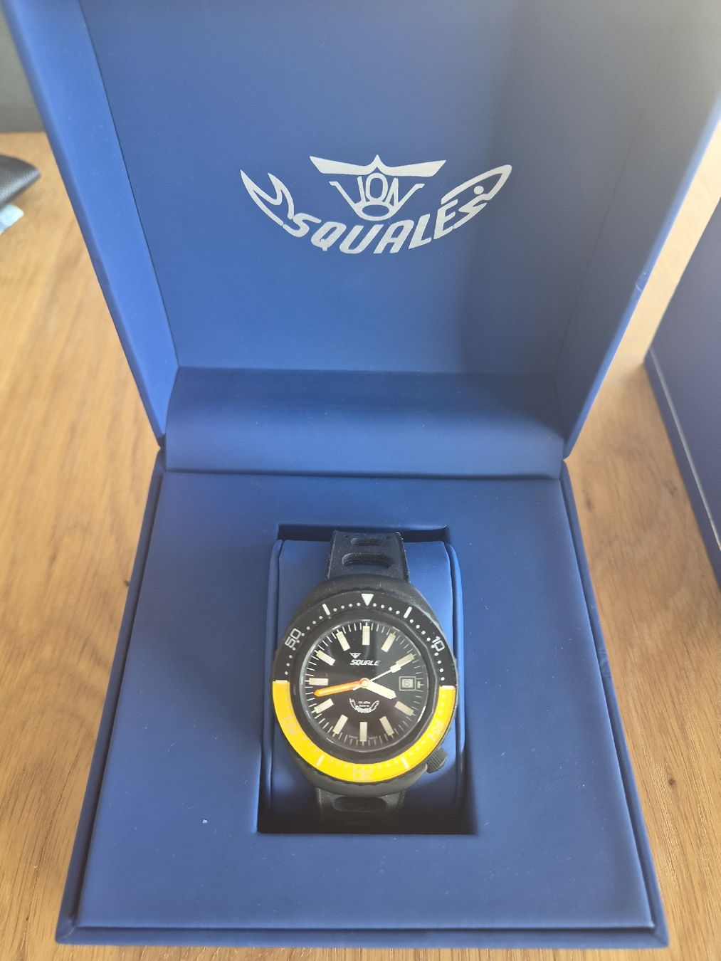 Squale Orologi: Squale 2002 Watch Black Yellow Bezel With Original Box – Usato da Oberägeri venduto da ost_s9yq