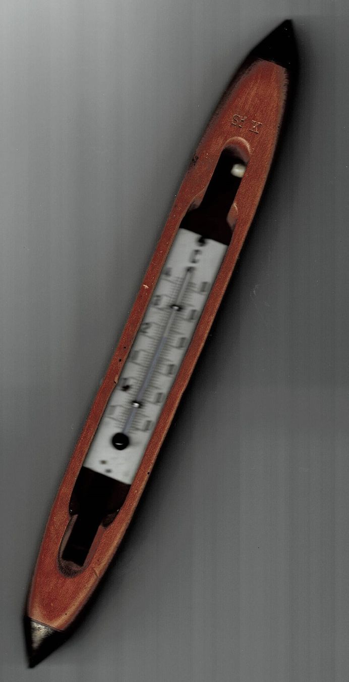 Telai per tessitura: Weberschiff original mit Thermometer – Usato da Wangs venduto da Rumauch