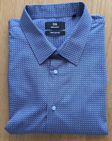 Herren Hemd,blau gemustert,Gr.XXL