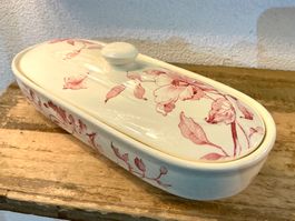 JUGENDSTIL TOILETTENSCHALE MAJOLIKA FRANKREICH GEMARKT,1900