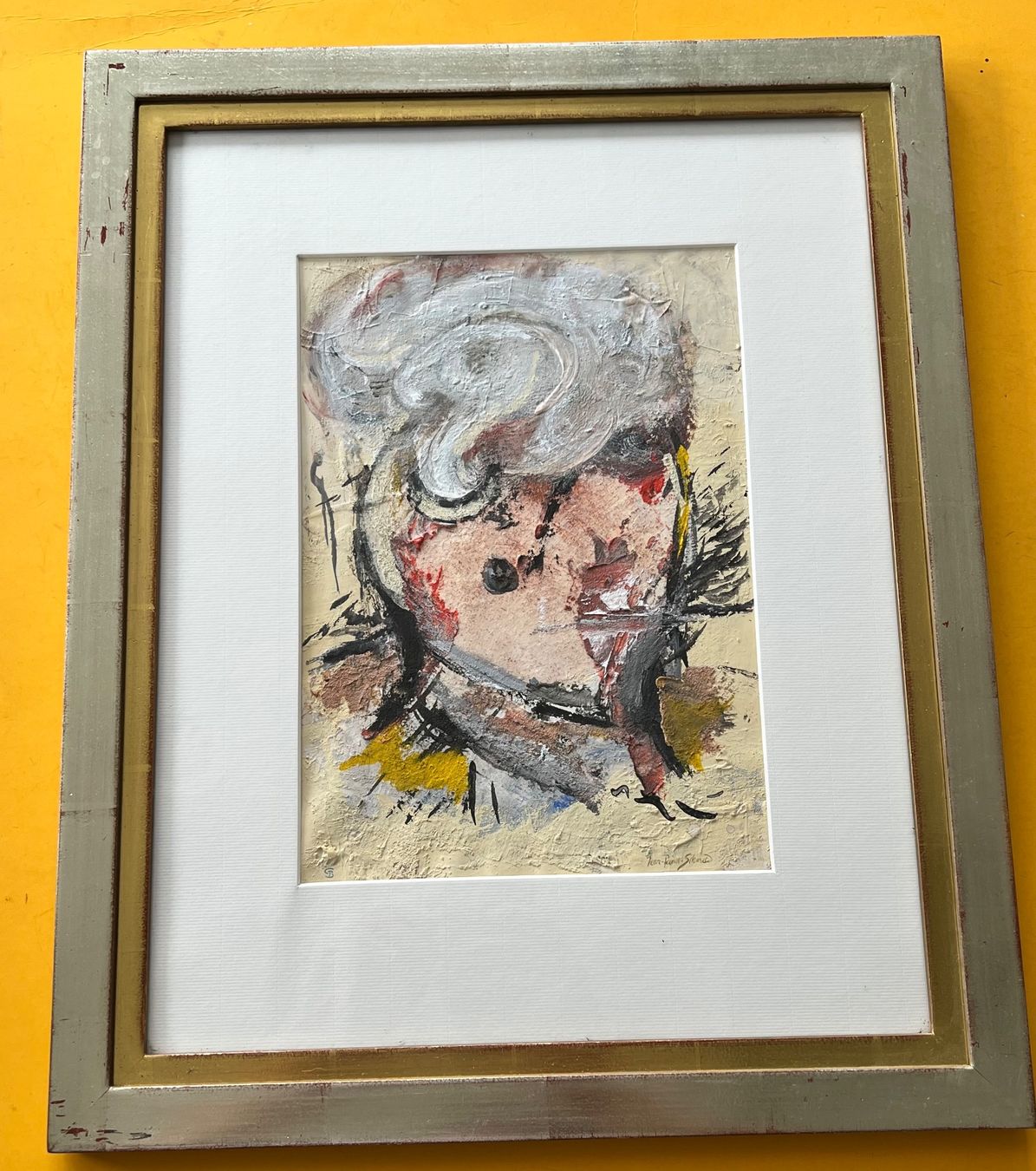 Gemälde: Jean-Pierre Schmid Mischtechnik Gemälde im Echtgoldrahmen 84 – Gebraucht aus Adliswil von buch_und_kunst 2