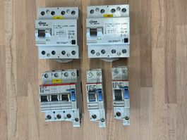 Weber Uniline, Smissline, FI-Schalter, Leitungsschutzschalte