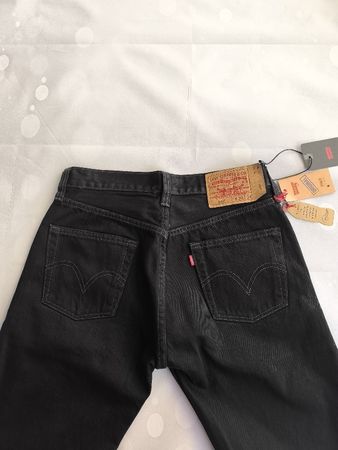 Jeans Levi's 501 neri taglia W30 L34 nuovo con etichette