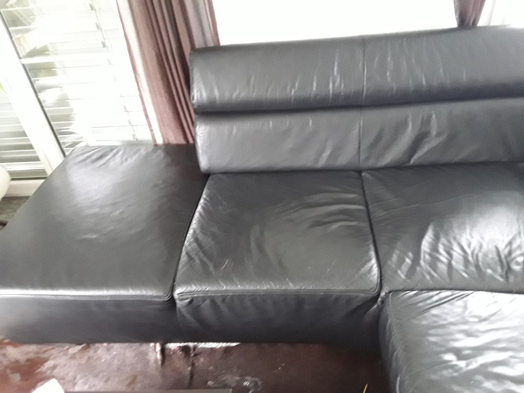Divani: ECHTLEDER ECKSOFA COUCH POLSTERGRUPPE SCHWARZ – Usato da Bilten venduto da konrad7321 3