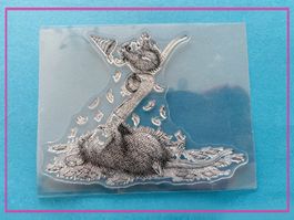 Mäuse beim Party  machen -  10x14cm Silikonstempel
