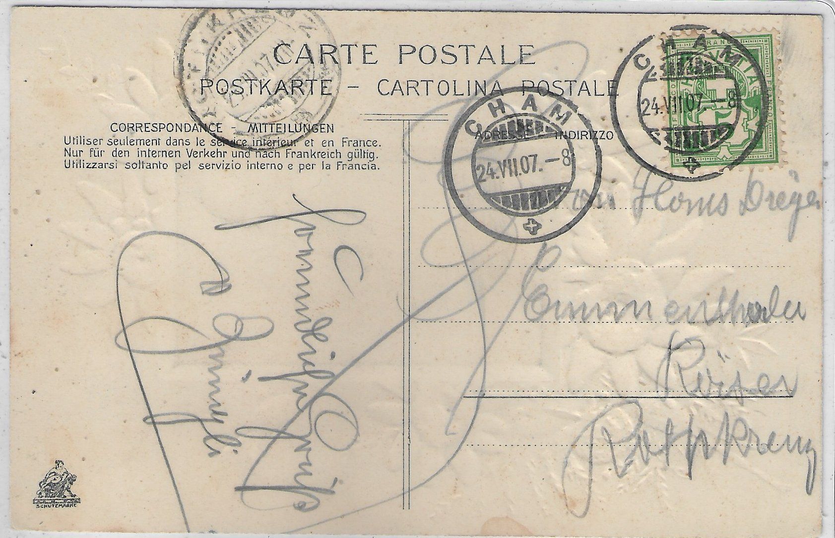 Cartoline postali: Gruss aus Cham - Litho – Usato da Ettingen venduto da Kartenplanet 1