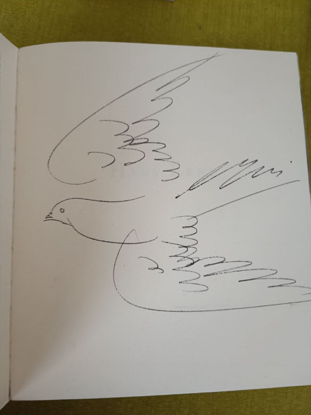 Autogramme: Hans Erni - signiert Zeichnung  – Gebraucht aus Menziken von Artographs