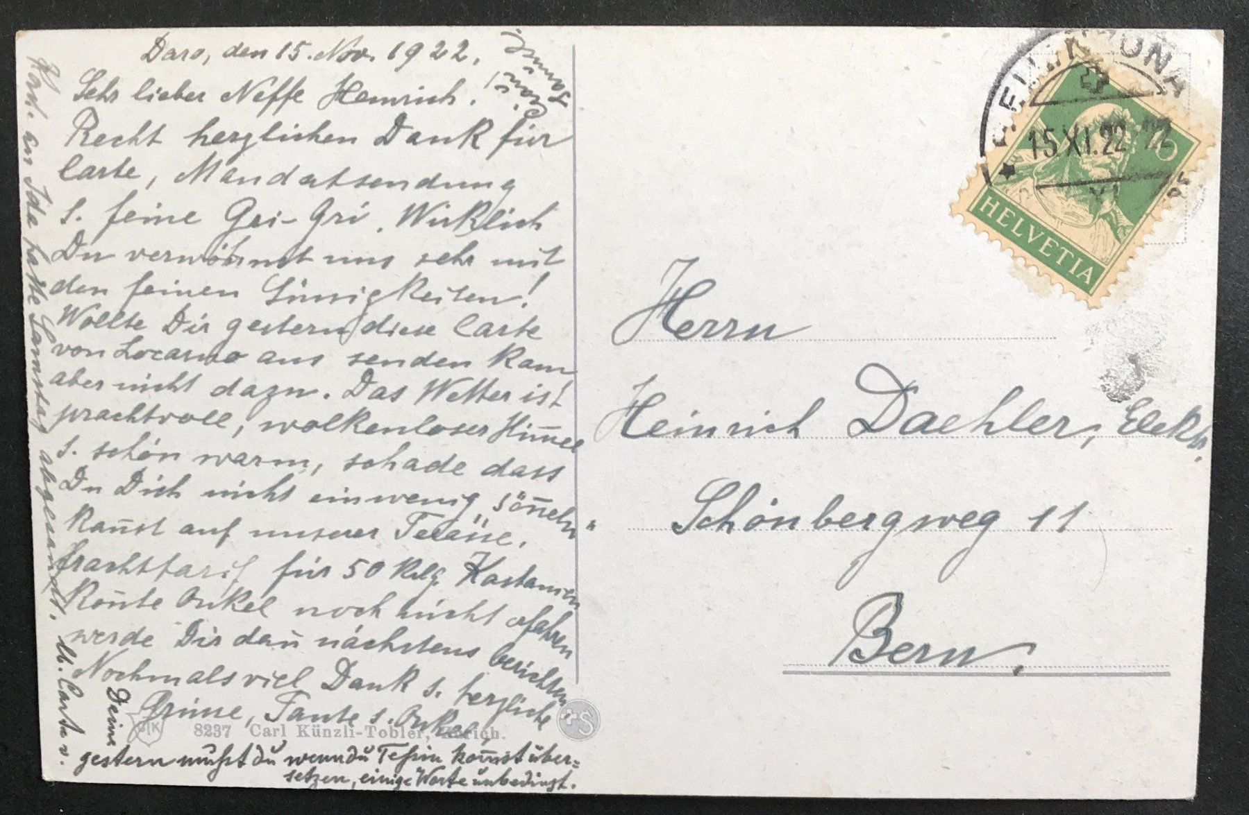 Cartes postales: LOCARNO CASA RUSTICA 1922 – D'occasion à Ostermundigen par Heavenmaus75 1