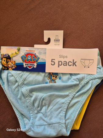 Slips Pat'Patrouille, taille 98/104, lot de 5, neufs