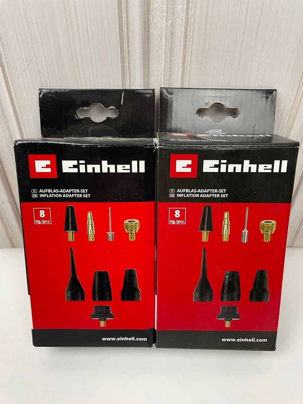 Einhell Unità & Adattatore: 2x Einhell Aufblas-Adapter-Set, 8-teilig, Neu & OVP – Nuovo e nell'imballaggio originale da Wängi venduto da LiqKojote