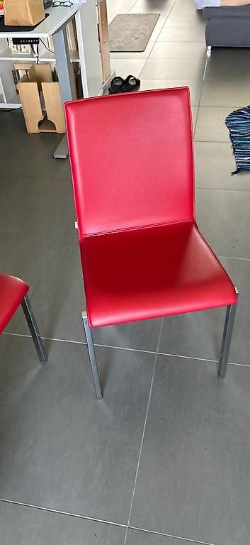 Chaises: 6Möbel Märki Stühle kirschrot,Leder – D'occasion à Islikon par Joery 1