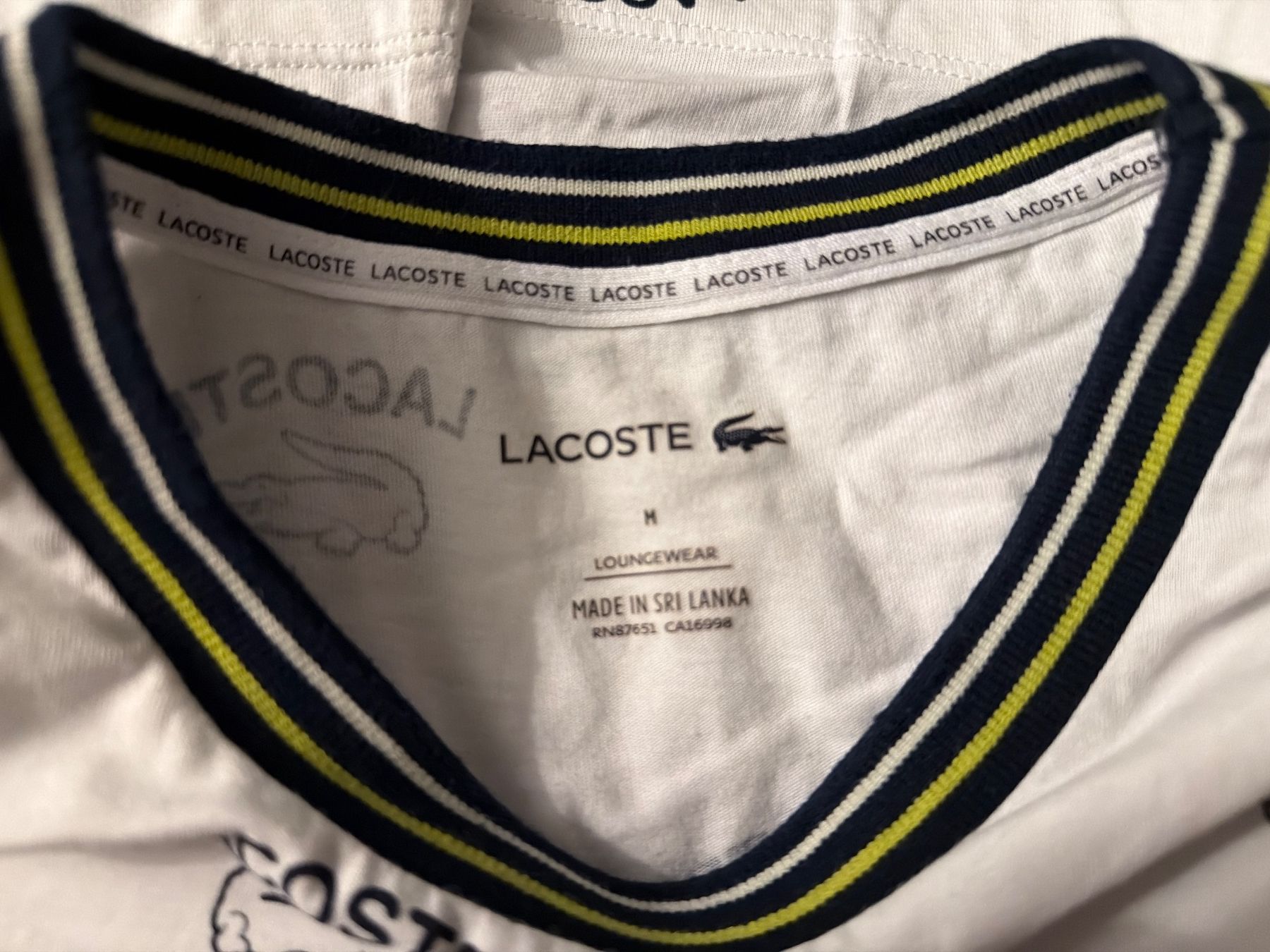Lacoste T-shirt: Lacoste T-Shirt Weiss Grösse M – Usato da Bern venduto da mookleopatra 1