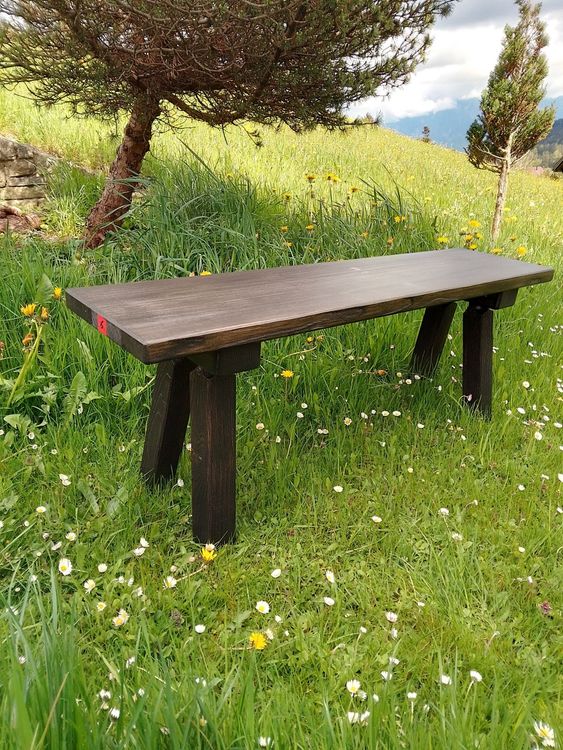 Holzbank, Gartenbank, wetterfest, Schweizer Holz 118 cm Kaufen auf