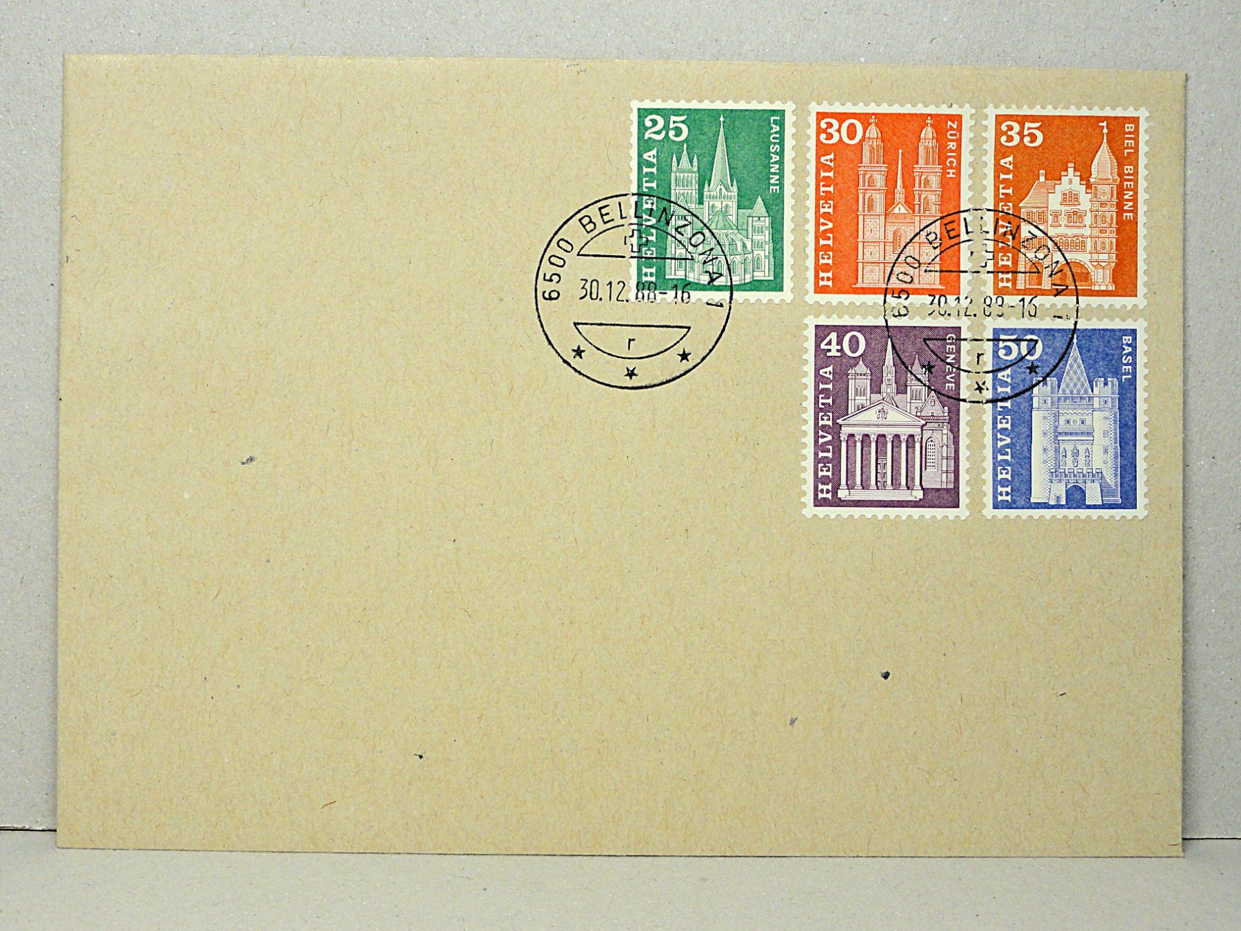 Alle Briefmarken: 5 Briefe Postgeschichte u. Baudenkmäler Satz 1960 – Gebraucht aus Solduno von albimicio 2