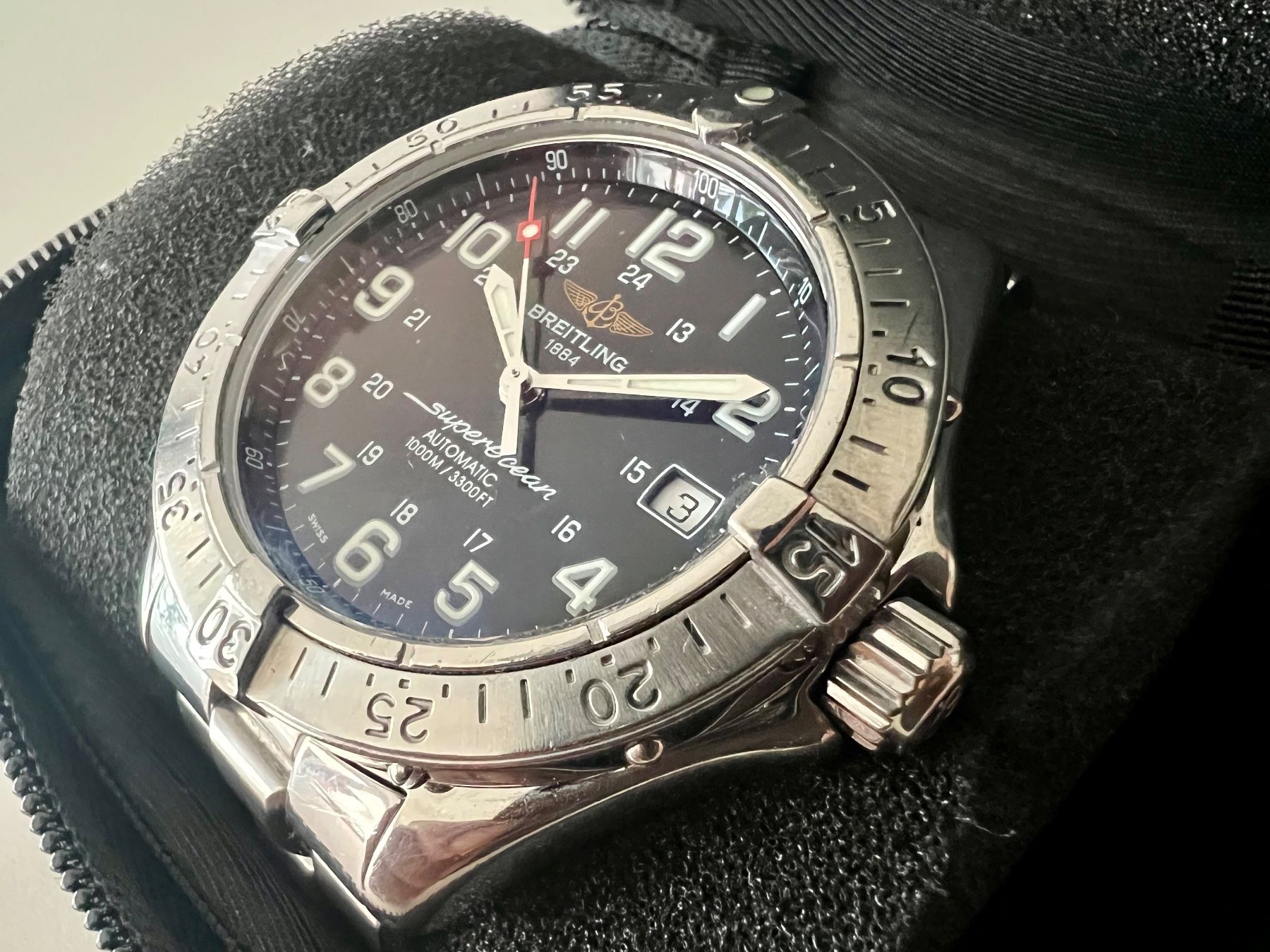Breitling Orologi: BREITLING Superocean 1000 Automatic, A17340 + service box – Usato da Le Mont-sur-Lausanne venduto da LycaGallery 1