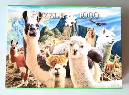 schönes, 1000er Puzzle Machu Picchu Lamas