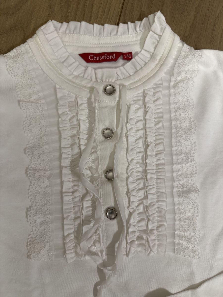 Camicette, T-shirt & Top: Chemisier blanc fille, 146 cm – Nuovo (secondo la descrizione) da Troinex venduto da mar_5w5y 1