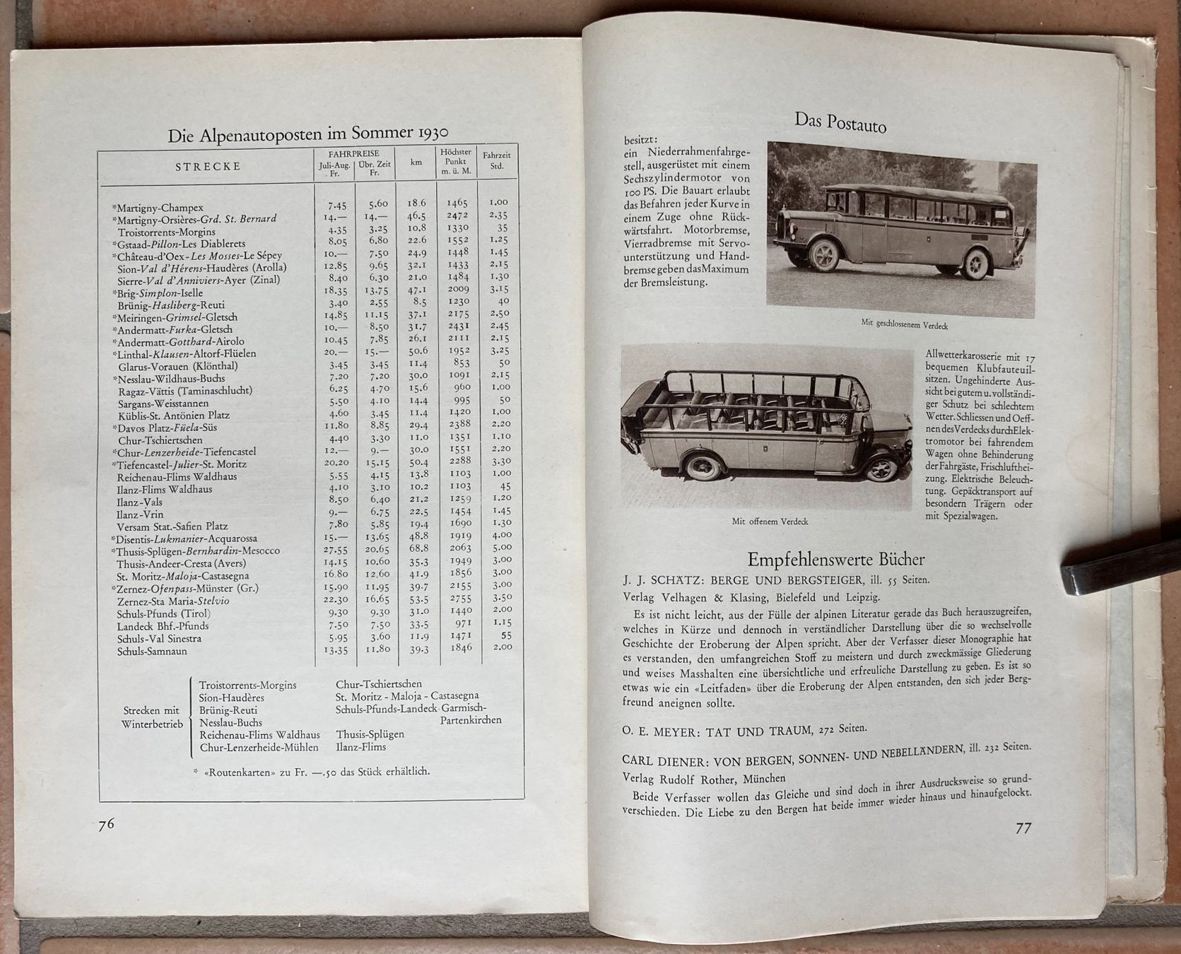 Libri: Das Alpenbuch der Eidg. Postverwaltung – Usato da Versoix venduto da HELVETICA_1 2