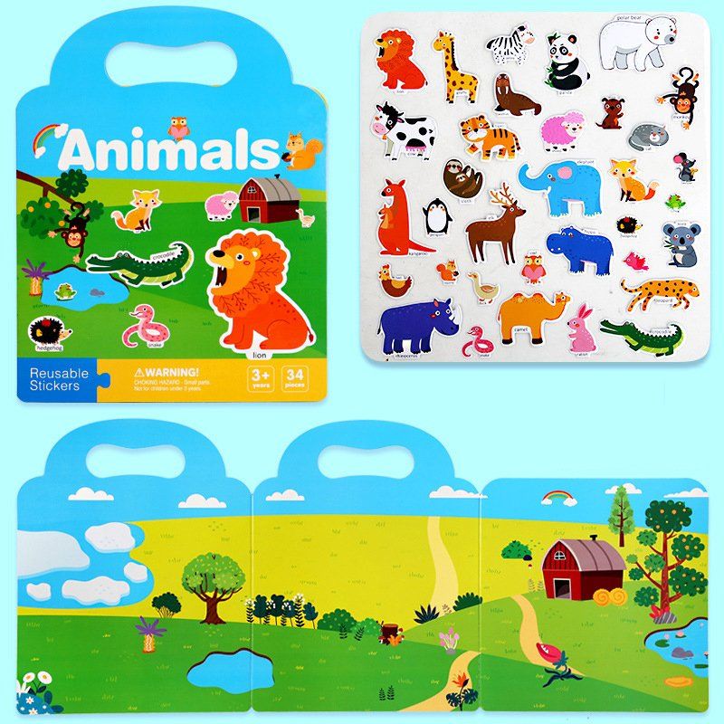 Giocattoli: Wiederverwendbare Stickerbücher  sticker kinder – Nuovo (secondo la descrizione) da Thun venduto da coverall 2