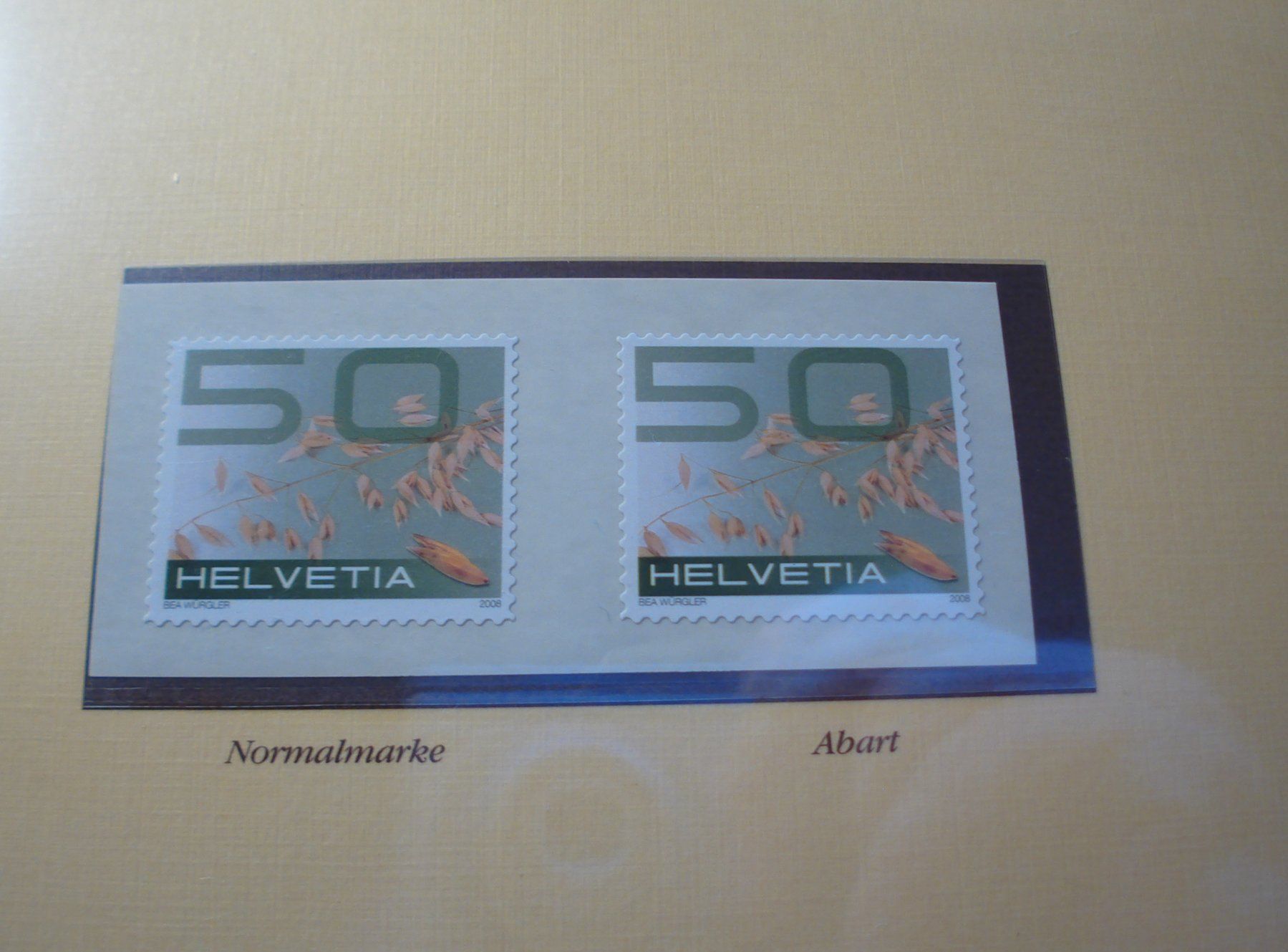Tutti i francobolli: Abart Dauermarke Hafer **, 2008, Schwarzer Punkt im E – Usato da Niederwil AG venduto da morostahu