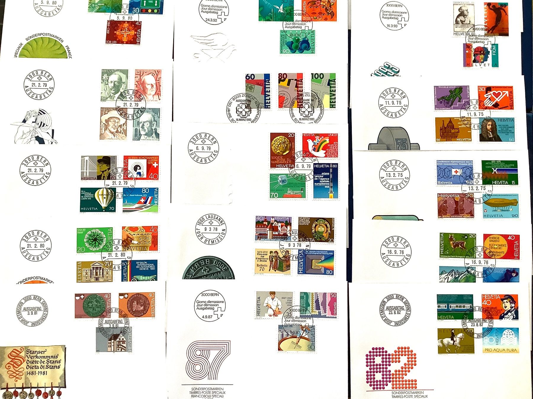 Tutti i francobolli: 1975 / 1979 / Schweiz Div.FDC – Nuovo (secondo la descrizione) da Liestal venduto da Skunk02 2