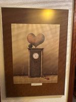 Lithographie Leopold Peer, signiert, surrealistisch, Herz