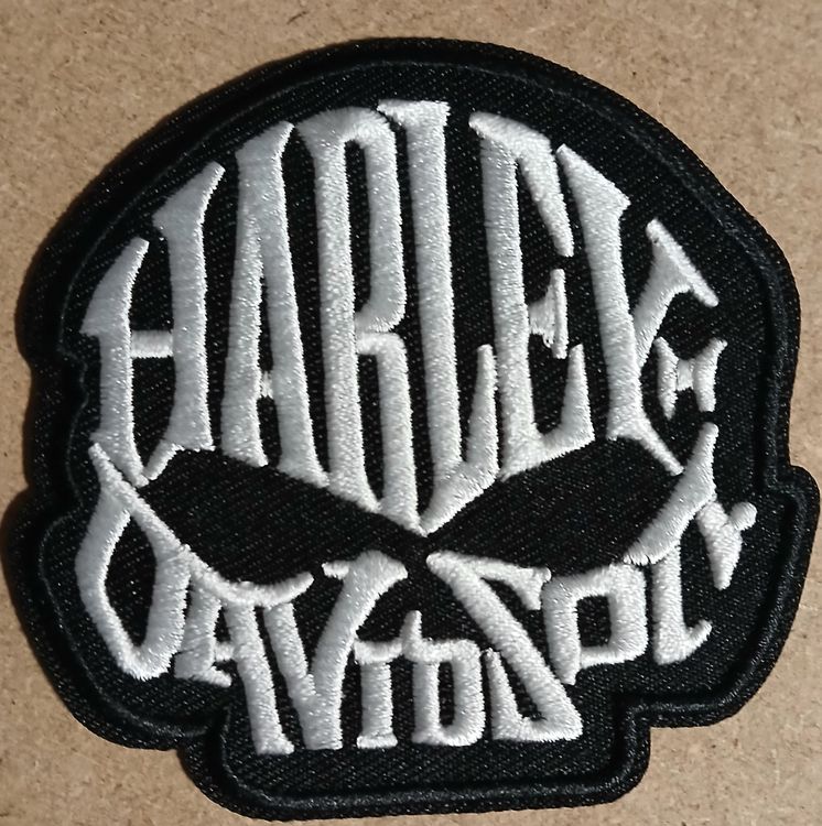 Patch brodé Harley Davidson Skull tête de mort J157 4
