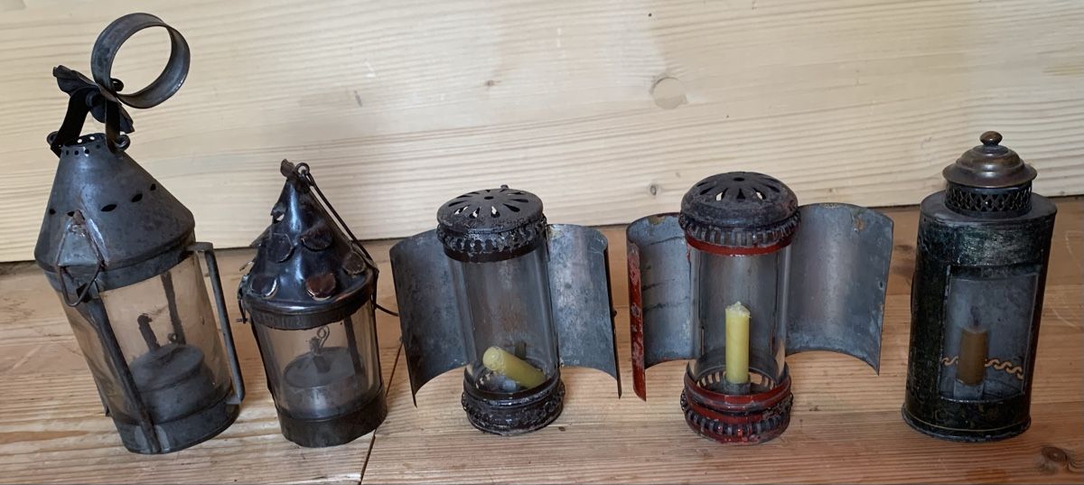 Lampade: Lot Kerzenlaternen und Petrollampen – Usato da Goldingen venduto da Bergler012