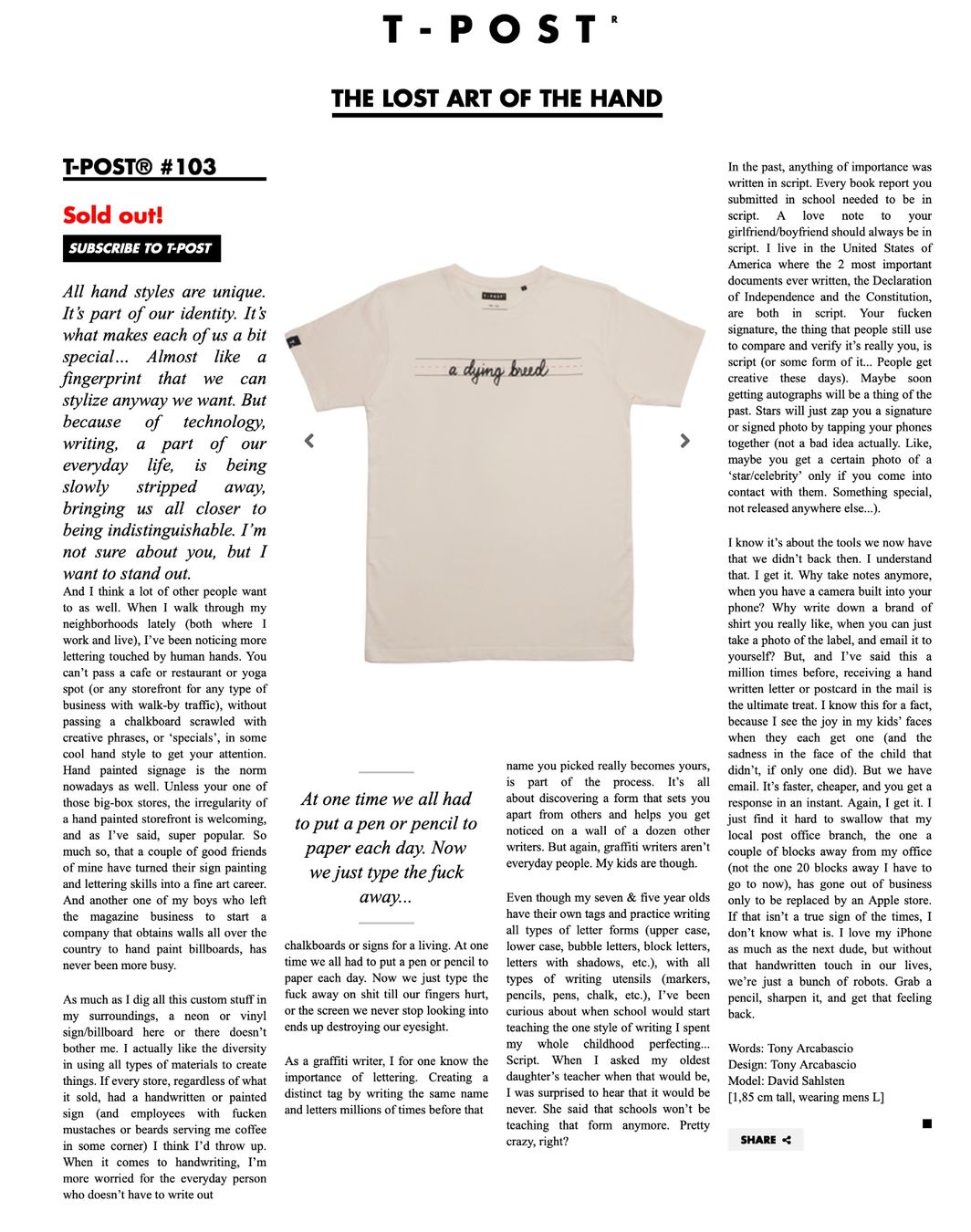 T-shirt: T-post.com Special T-Shirts mit Background - Grösse M – Nuovo (secondo la descrizione) da Münsingen venduto da Omasaki