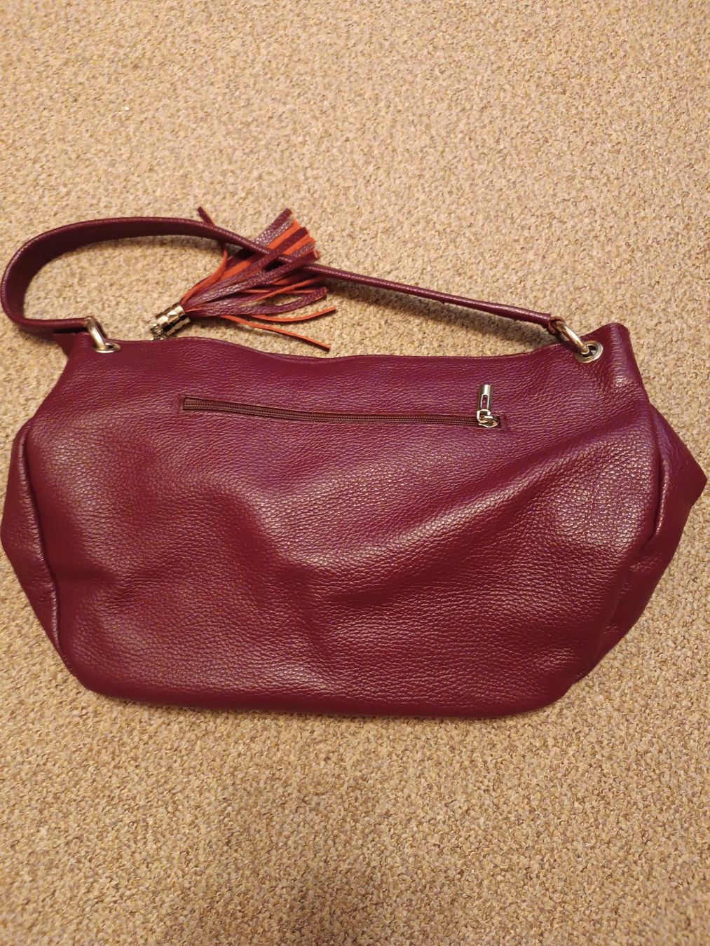 Borse da donna: Bordeauxviolette Schultertasche aus Leder – Nuovo (secondo la descrizione) da Horn venduto da sonjamenzi
