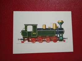 AK Bahn Kunst Color Zeichnung Svoboda Lokomotive Ungarn