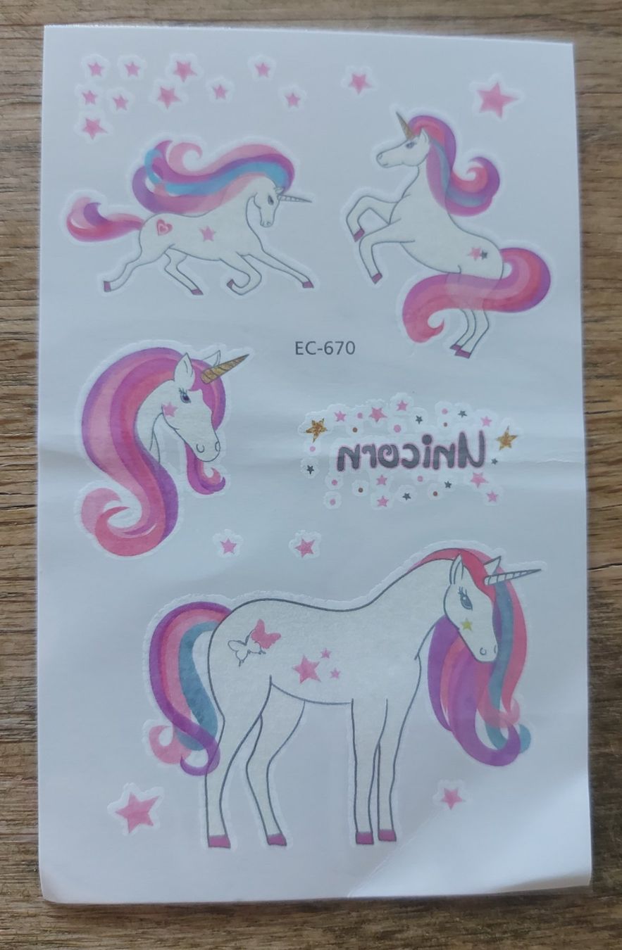 Sticker: Tattoos Einhorn Unicorn NEU – Nuovo e nell'imballaggio originale da Langenthal venduto da zelgaz