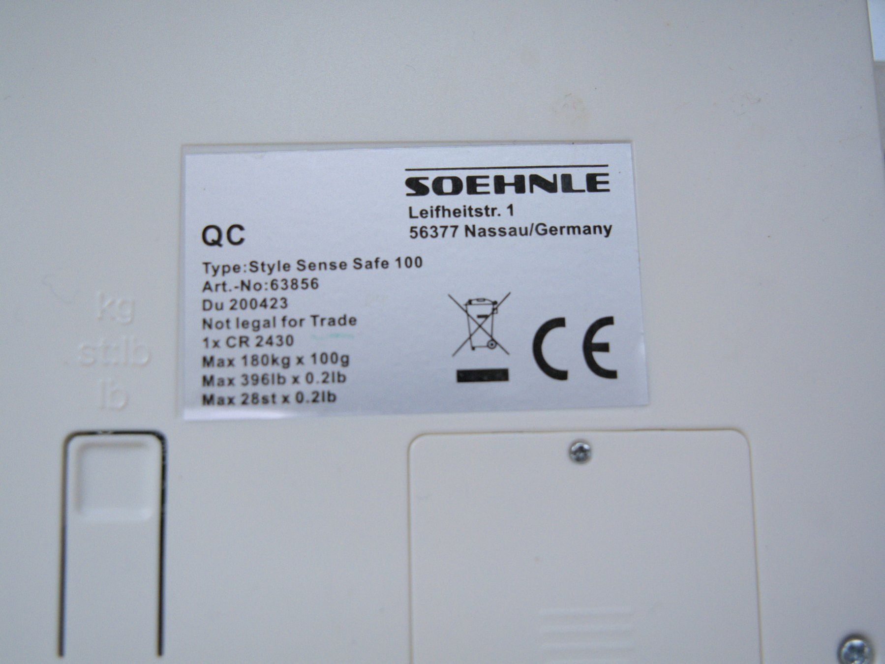 Soehnle Bilance pesapersone: Soehnle Style Sense Safe 100 - Bathroom Scale – Usato da Geneve venduto da mar_h5wp 2