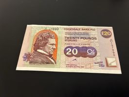Schottland / Scotland P.229 20 Pounds 1999 Gedenkbanknote 