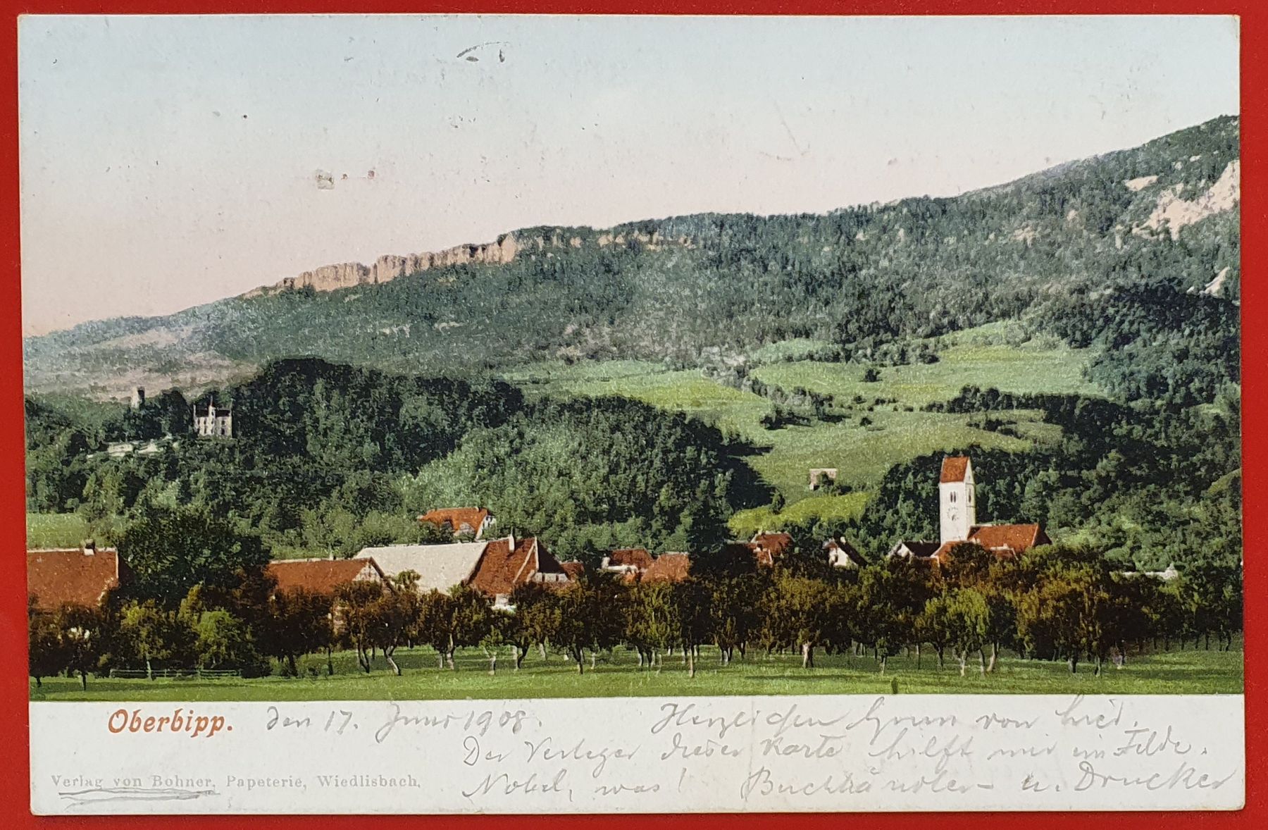 Cartoline postali: Oberbipp 1908 – Usato da Kreuzlingen venduto da Rschweiz1
