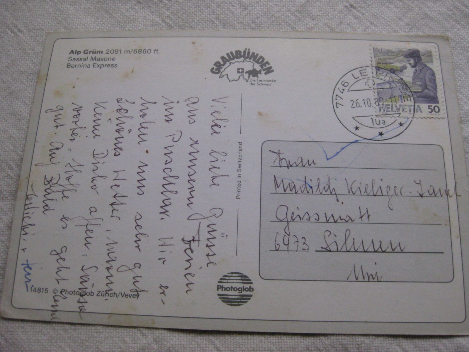 Cartoline postali: AK Berninabahn – Usato da Malters venduto da Marosko 1