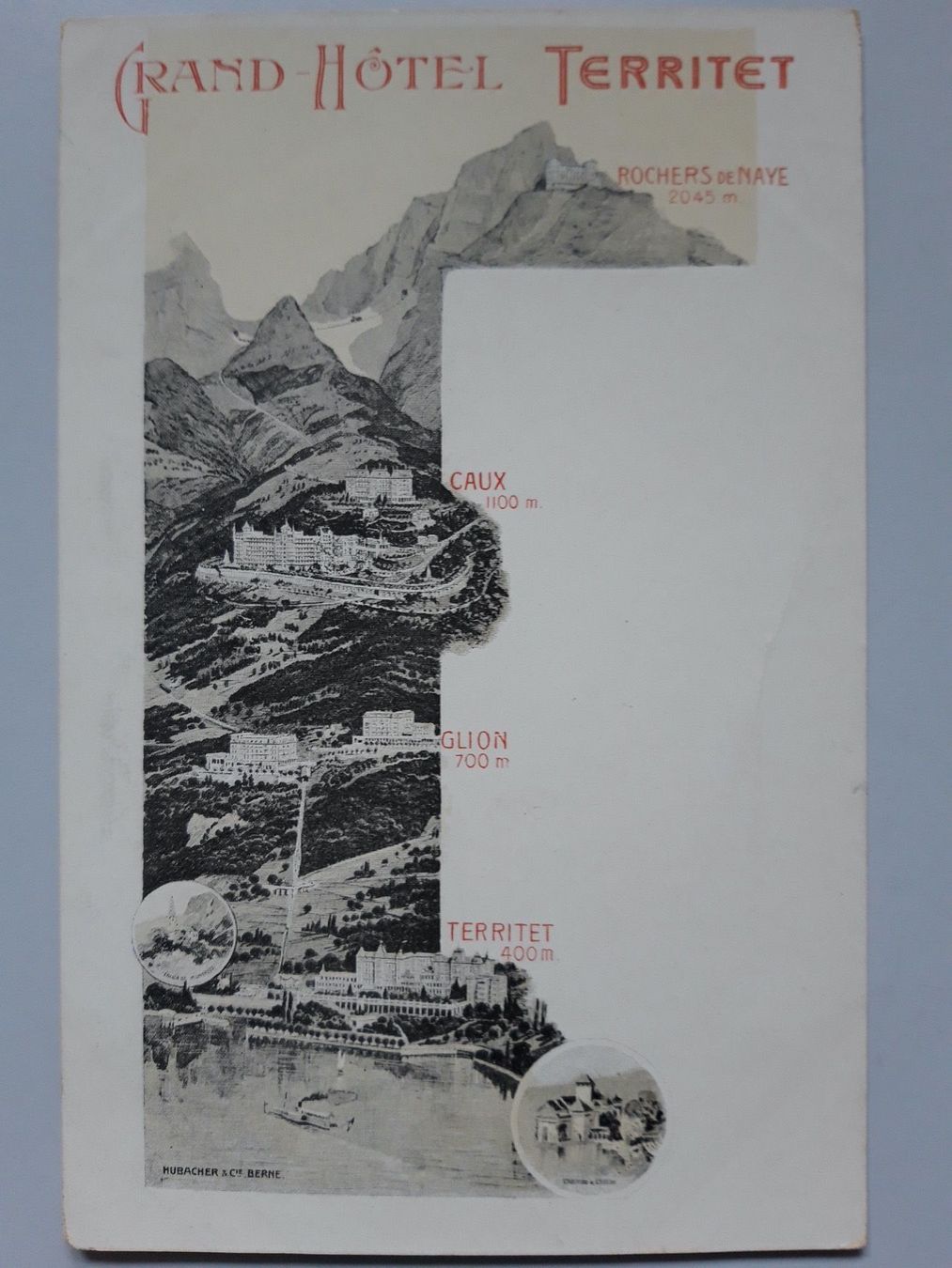 Cartoline postali: Grand Hotel Territet – Usato da Sargans venduto da nicsam1815